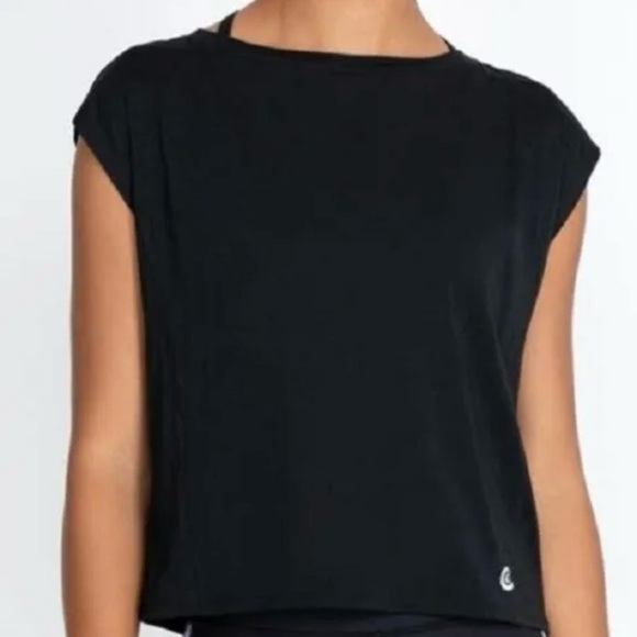 NWT JOHNNY WAS CALME Effect Keyhole Tank Black S - Picture 1 of 10